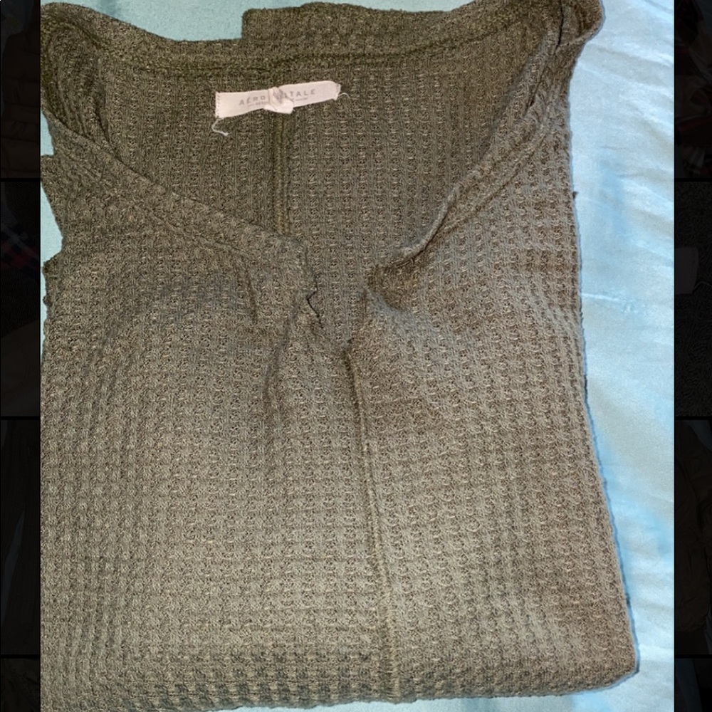 Waffle sweater